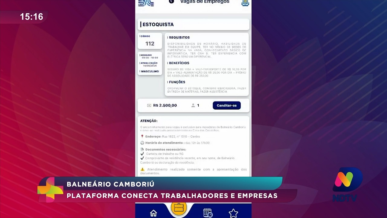 BC Emprega+ conecta trabalhadores e empresas em Balneário Camboriú