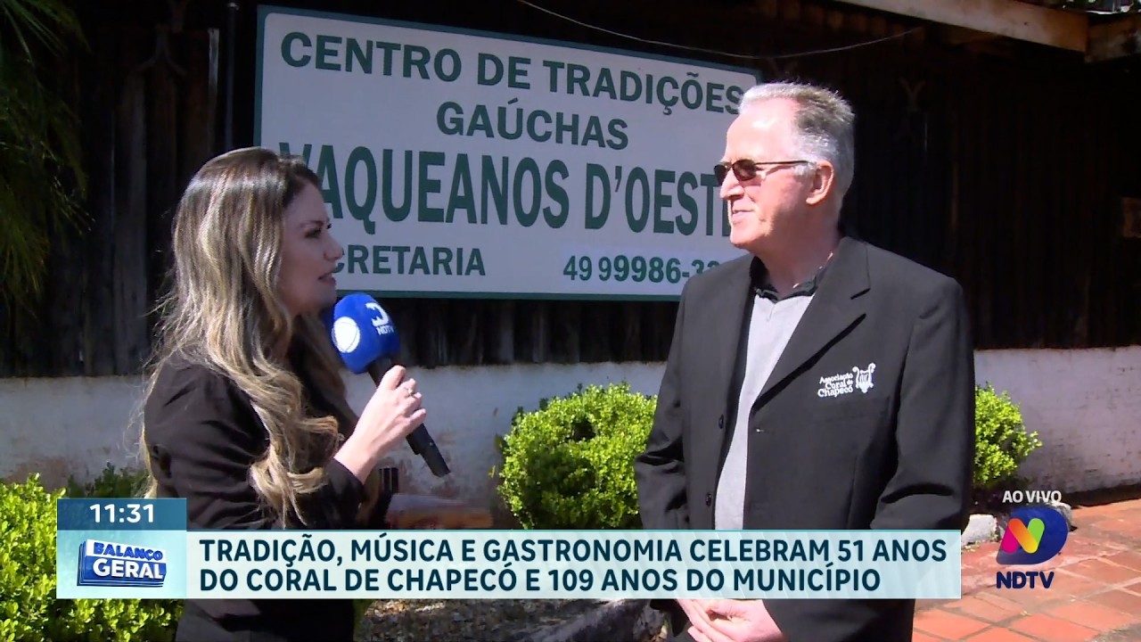 Tradição, música e gastronomia celebram 51 anos do Coral de Chapecó e 109 anos do município