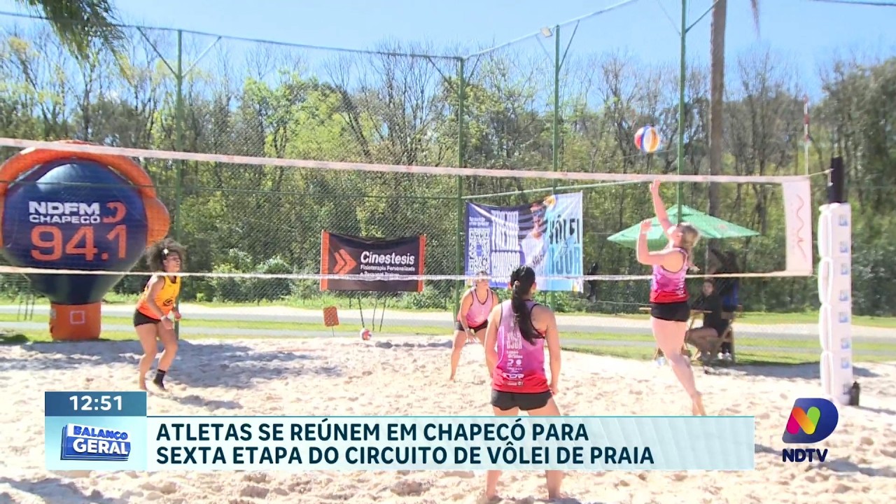 Atletas se reúnem em Chapecó para a sexta etapa do circuito de vôlei de praia