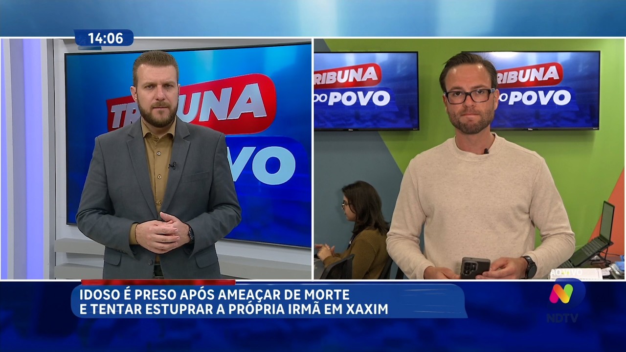 Idoso é preso após ameaçar de morte e tentar estuprar a própria irmã em Xaxim