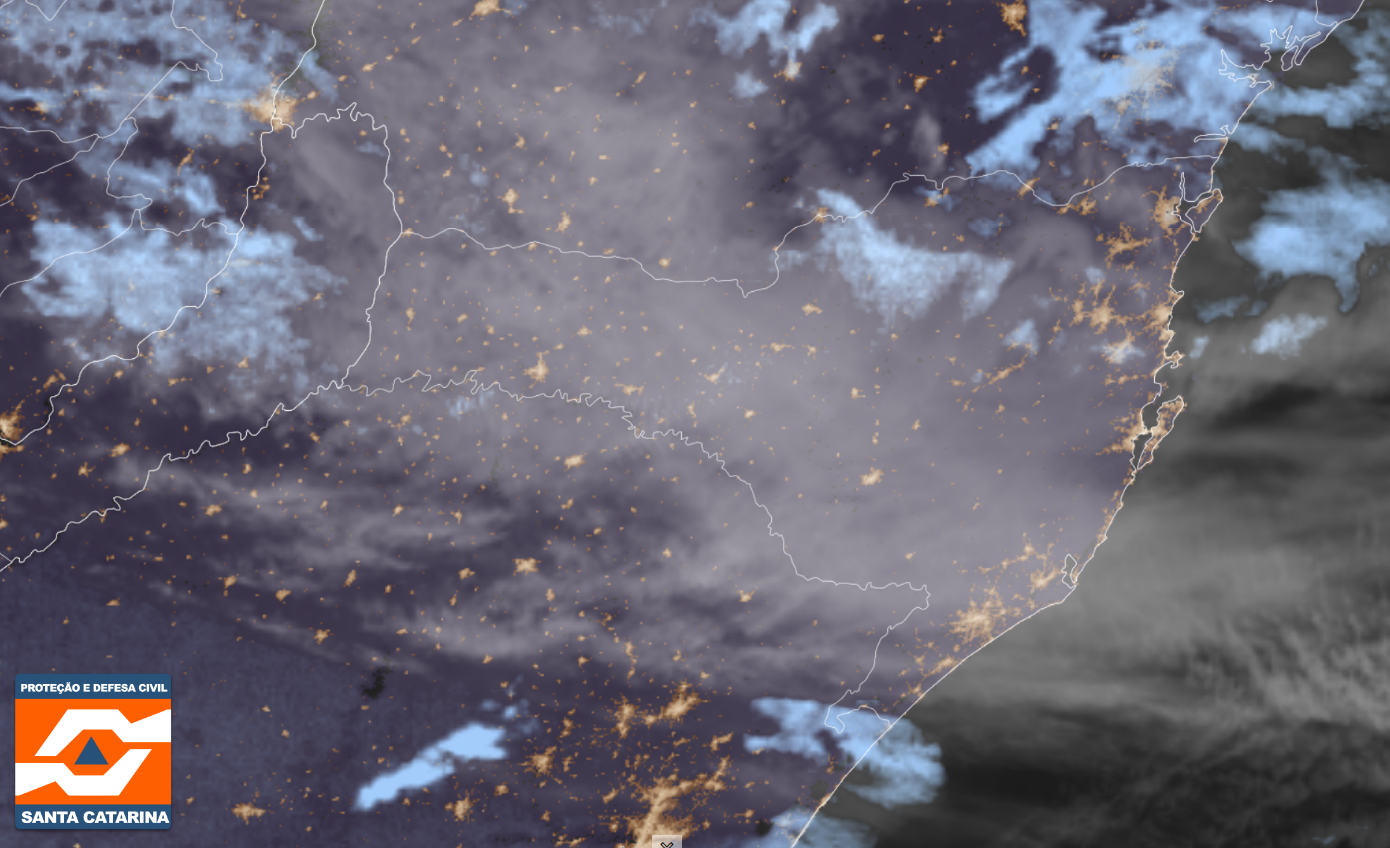 Monitoramento Meteorológico DC/SC 24/08 23:05 - Secretaria de Estado da Proteção e Defesa Civil de Santa Catarina