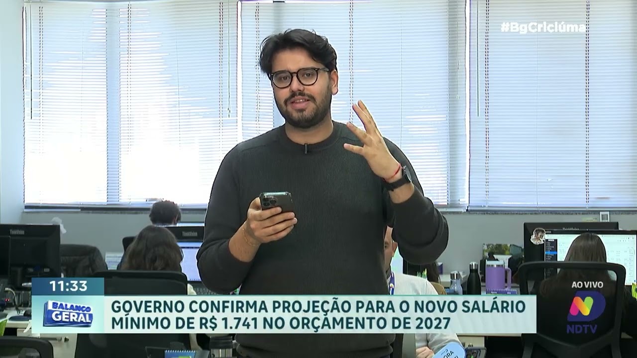 Governo prevê salário mínimo de R$ 1.741 a partir de 2027