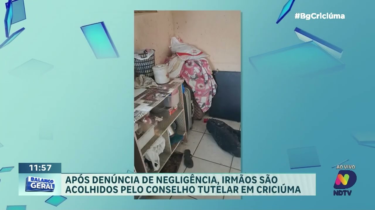Irmãos são acolhidos após denúncia de negligência em Criciúma