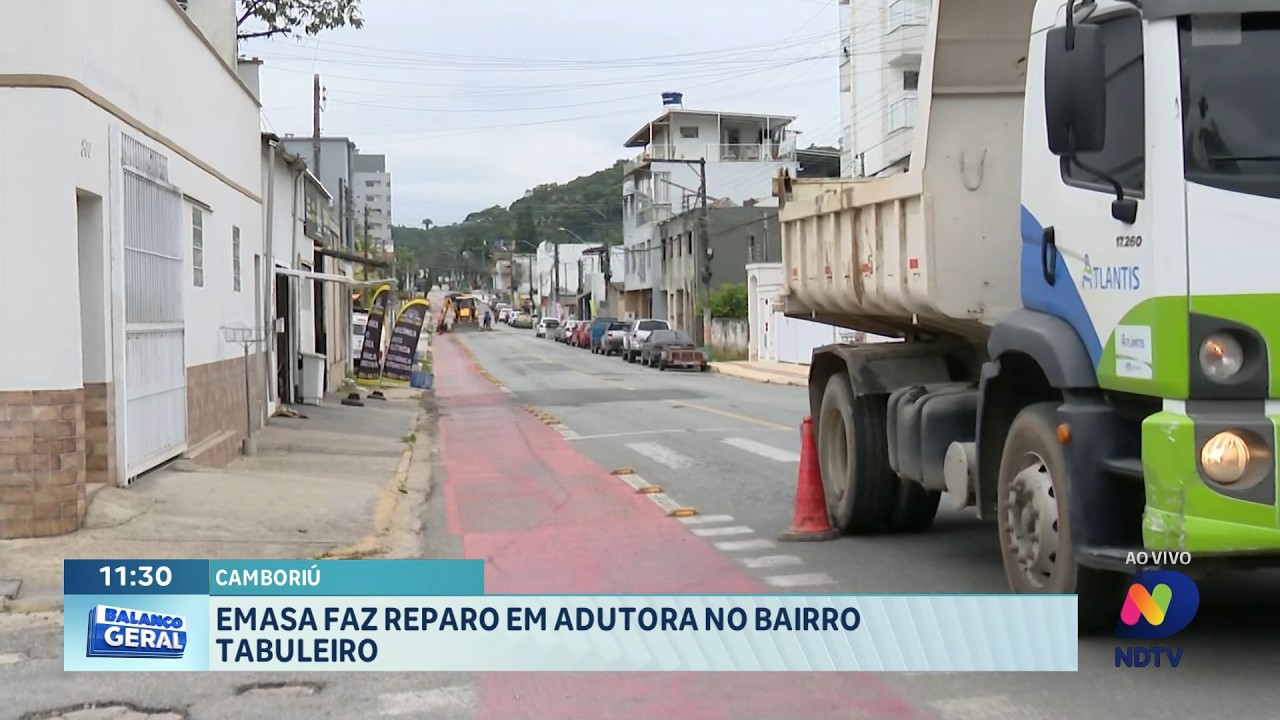 Reparo em adutora e obras de gás natural mudam trânsito em BC