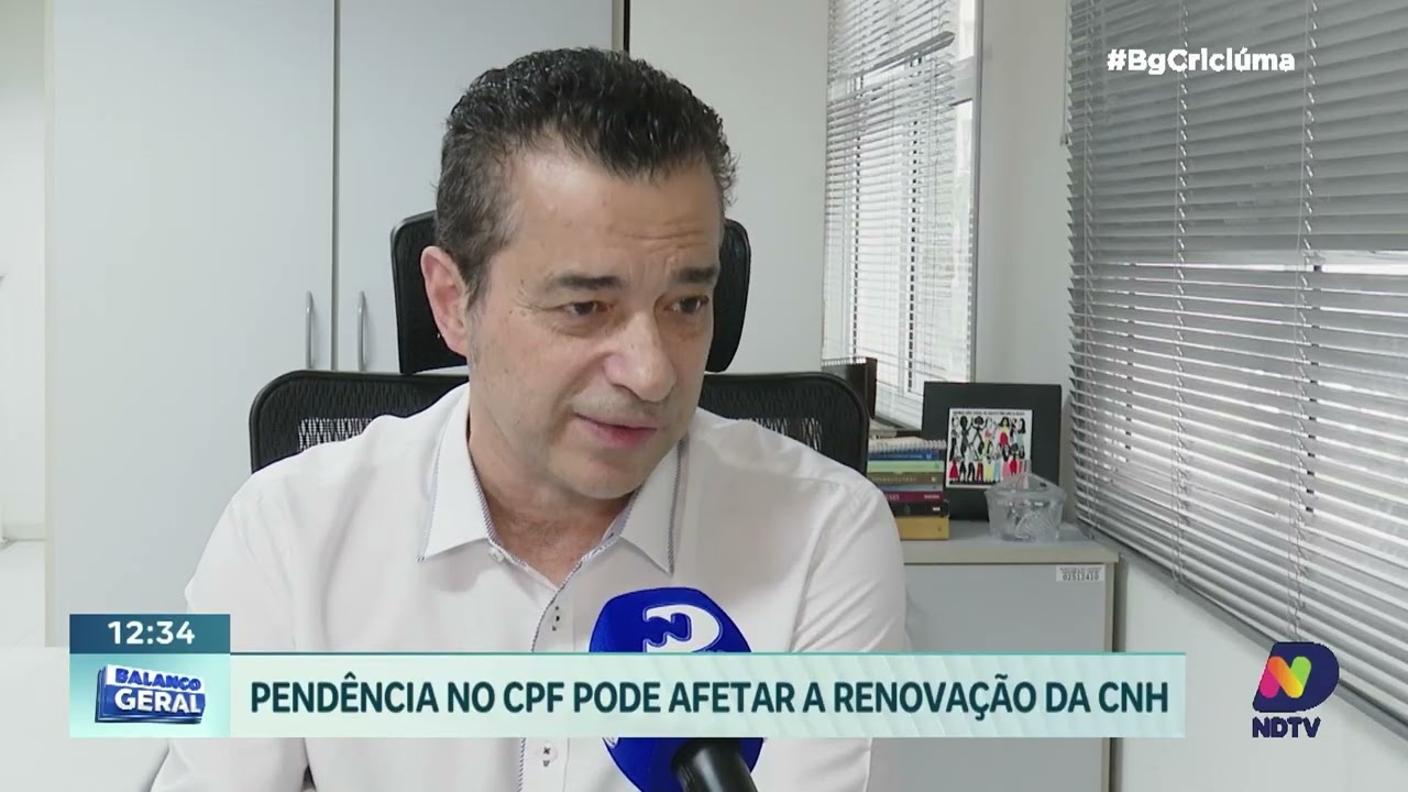CPF irregular pode impedir renovação da CNH em SC