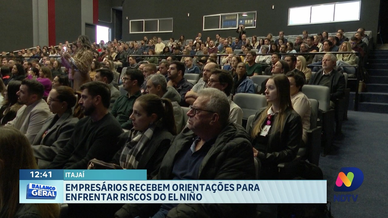 Empresários de Itajaí recebem orientações sobre riscos do El Niño