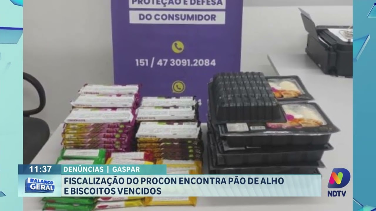Gaspar: fiscalização de Procon encontra pão de alho e biscoitos vencidos