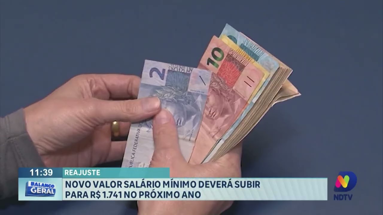 Reajuste: novo valor salário mínimo deverá subir para R$ 1.741 no próximo ano