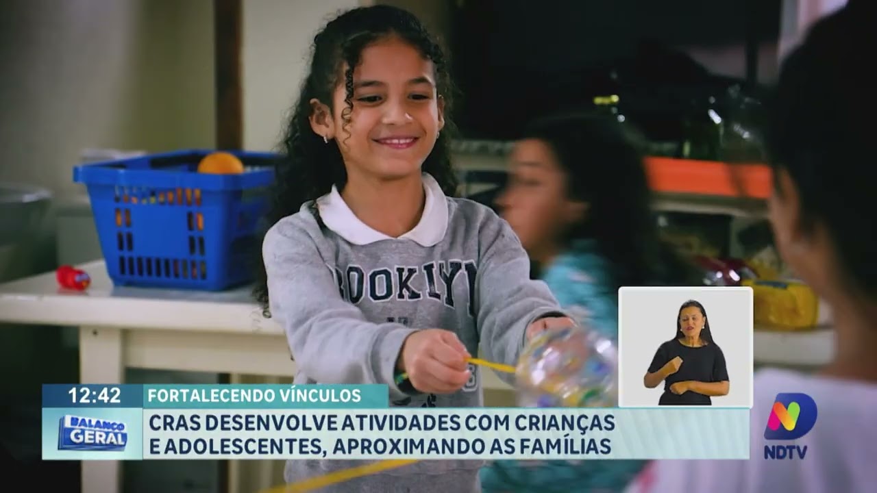 Cras desenvolve atividades com crianças e adolescentes, aproximando as famílias