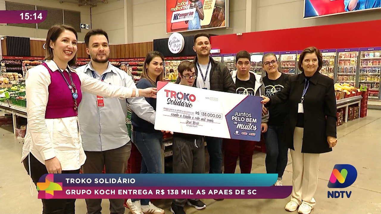 Grupo Koch entrega R$ 138 mil para APAEs de Santa Catarina