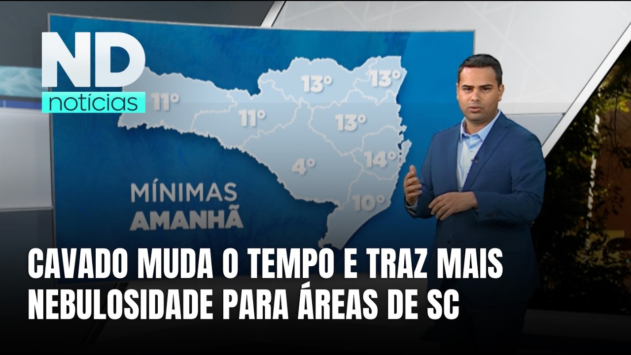 Nebulosidade aumenta no Norte e Litoral de SC; veja a previsão