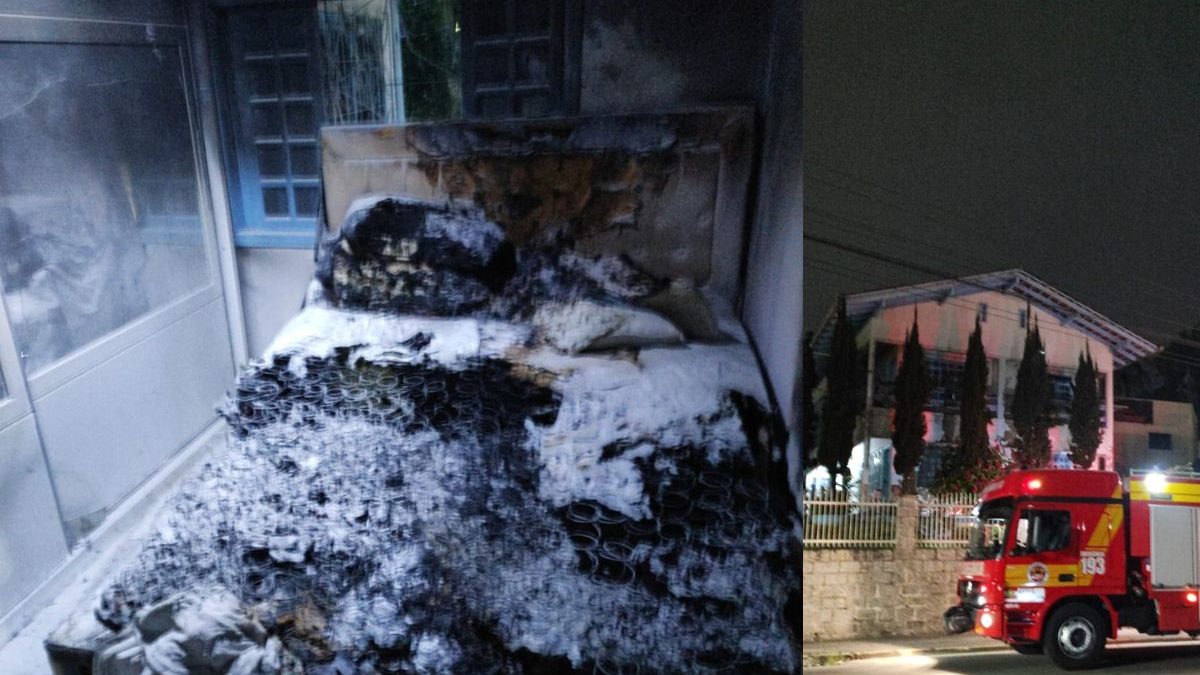 Mulher sofre queimaduras graves nas mãos após apagar sozinha incêndio que destruiu quarto em SC