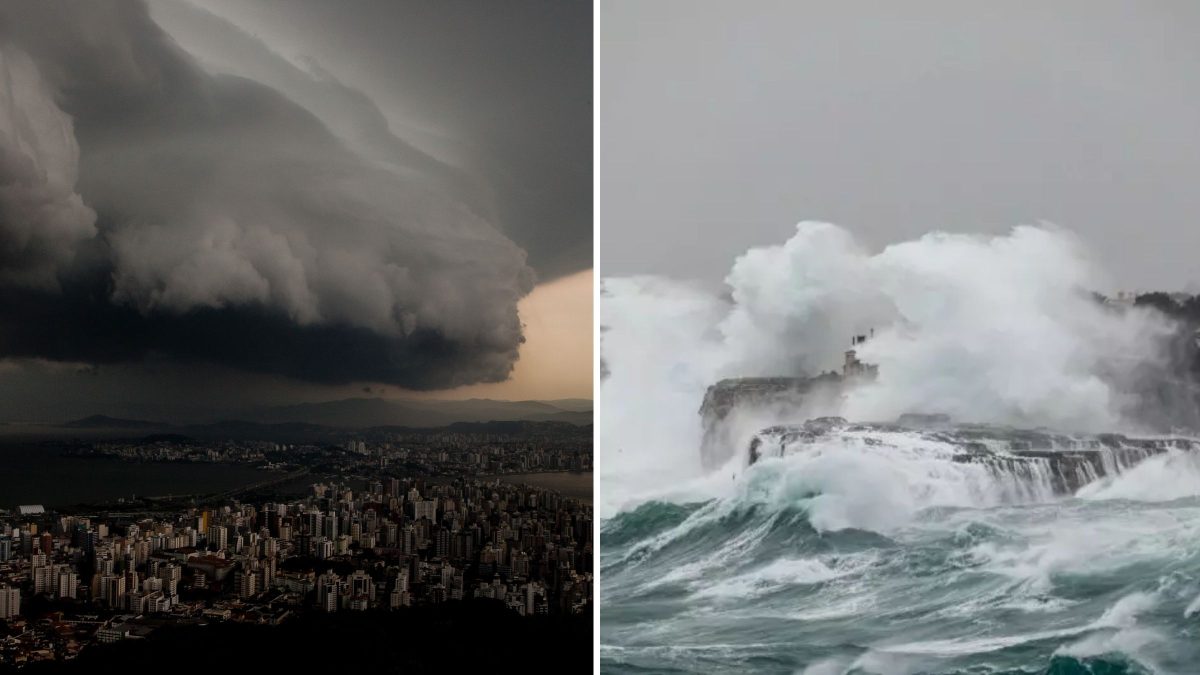 Quarta-feira será marcada por ‘virada no tempo’ em SC com nova frente fria, temporais no Oeste, termômetros acima de 30°C no Sul e mar agitado