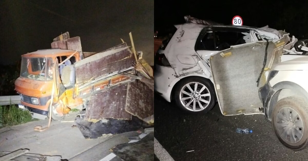 Bombeiros atualizam informações sobre acidente que deixou caminhão tombado na rodovia Antônio Heil