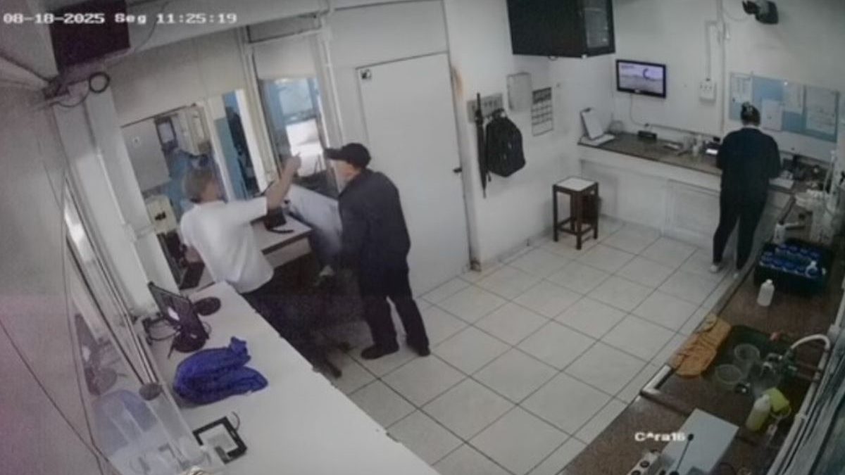 VÍDEO: Servidores públicos trocam socos e chutes durante briga em SC