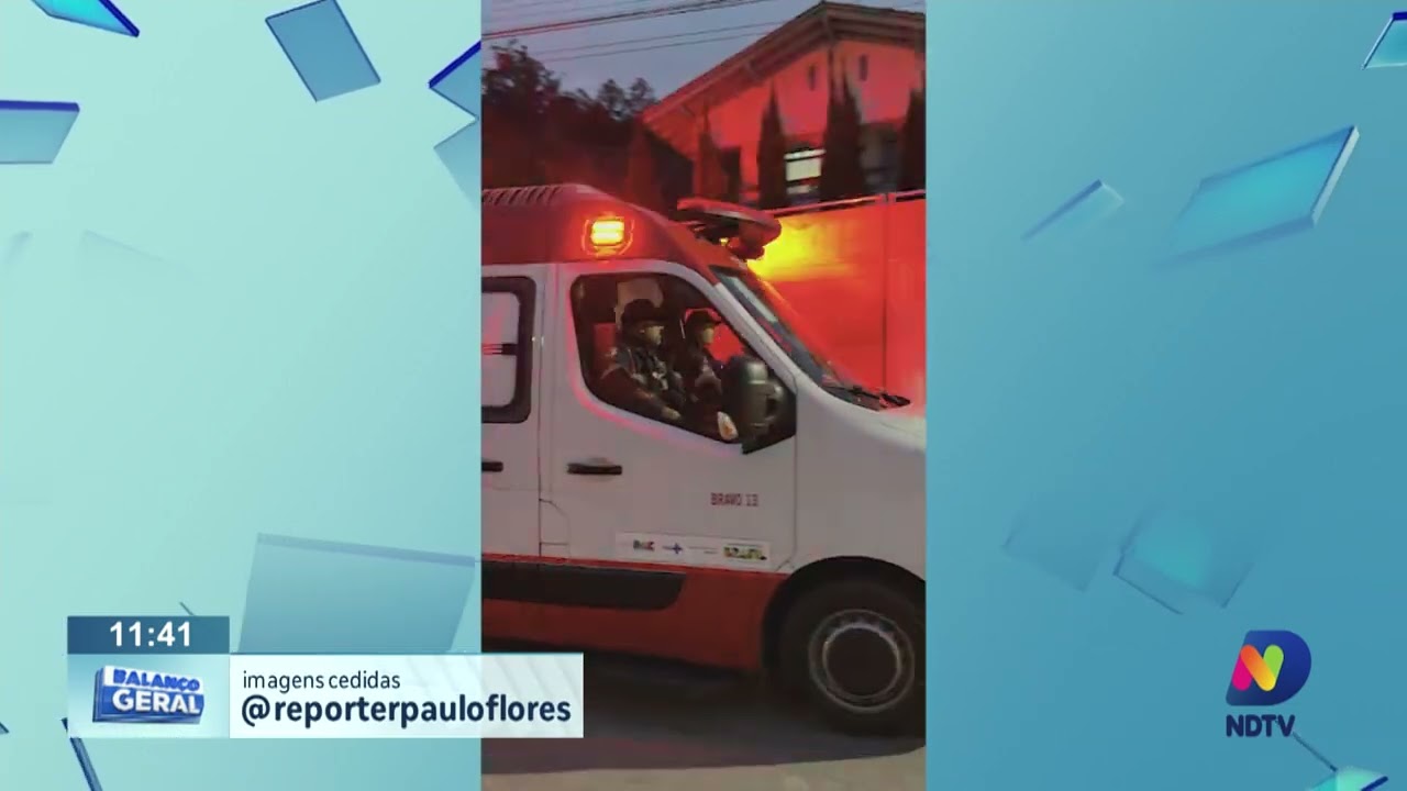 Gaspar: mulher fica ferida após incêndio.