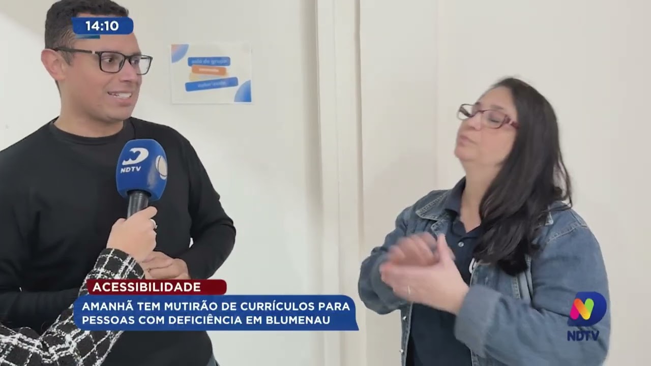 Nesta quinta-feira tem mutirão de currículos para pessoas com deficiência em Blumenau
