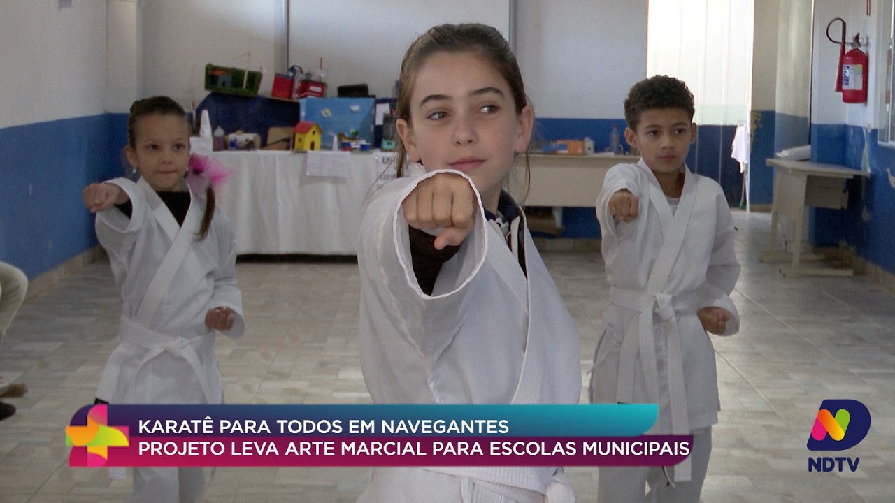 Navegantes amplia acesso ao karatê com projeto nas escolas municipais