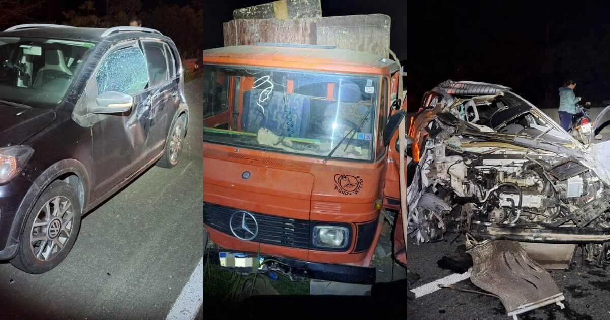 PMRv divulga dinâmica de acidente entre três veículos na rodovia Antônio Heil, entre Brusque e Itajaí