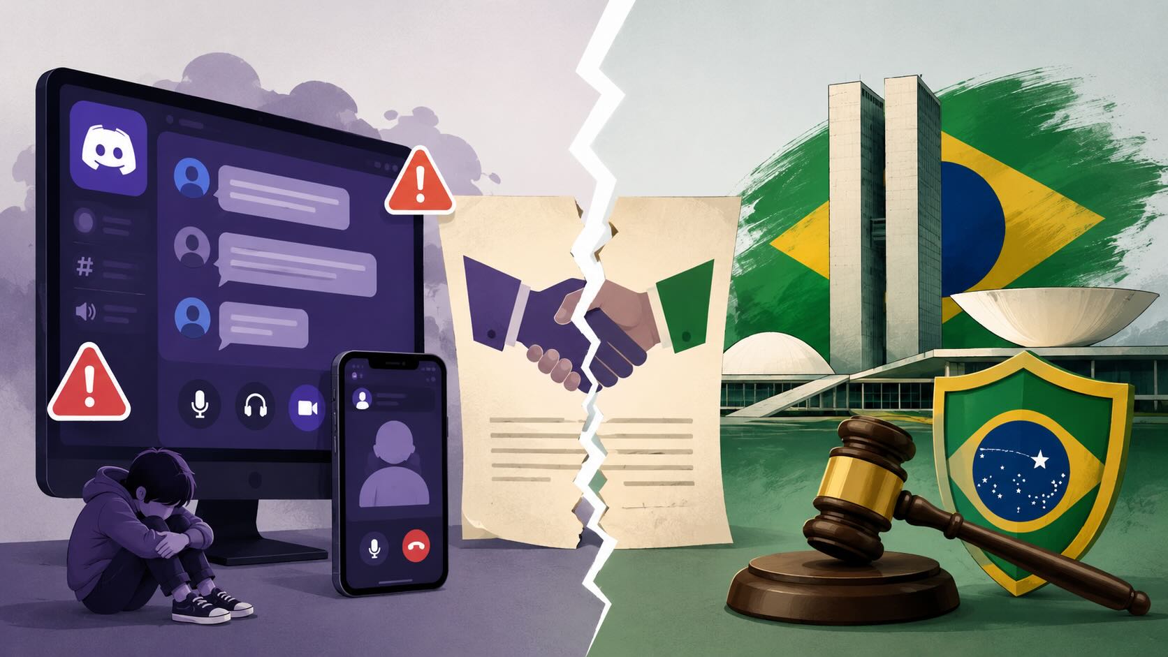 Negociação com Discord fracassa, governo processa a plataforma e pede R$ 500 milhões por danos coletivos