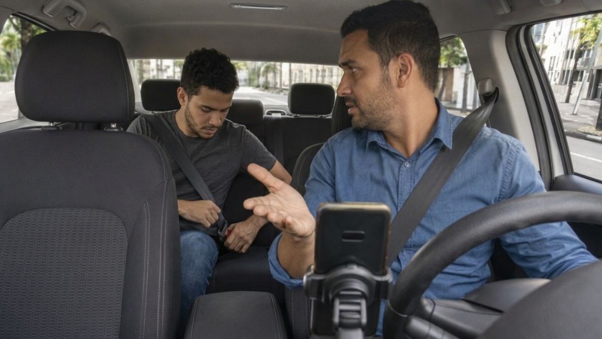 Passageiro não coloca cinto no banco de trás e motorista da Uber recebe multa de R$ 195 e 5 pontos na CNH