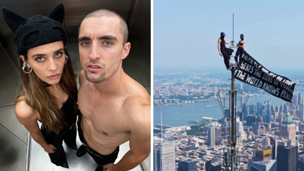 Lembra deles? Casal que escalou o Empire State comparece ao tribunal em Nova York; algemas falsas chamam atenção