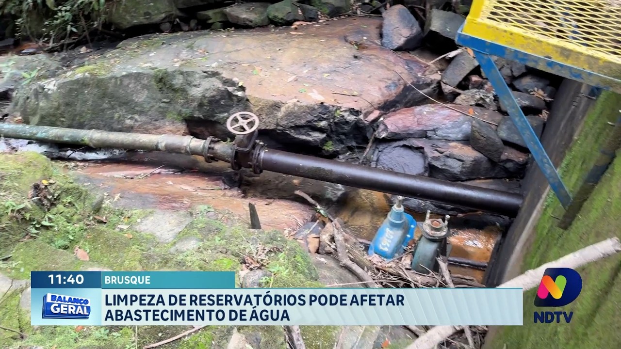 Limpeza de reservatórios pode afetar abastecimento de água em Brusque