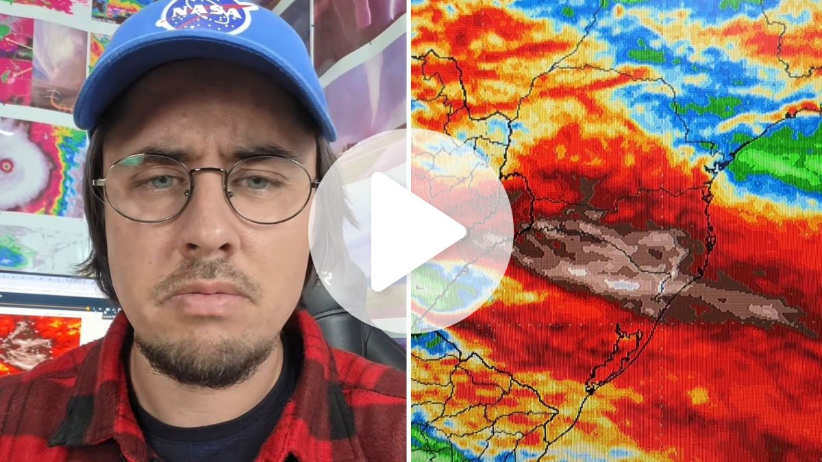 ‘Vai dar BO’: meteorologista de SC divulga alerta máximo para acumulados de chuva de até 300 mm em 72 horas e risco de grandes enchentes no estado
