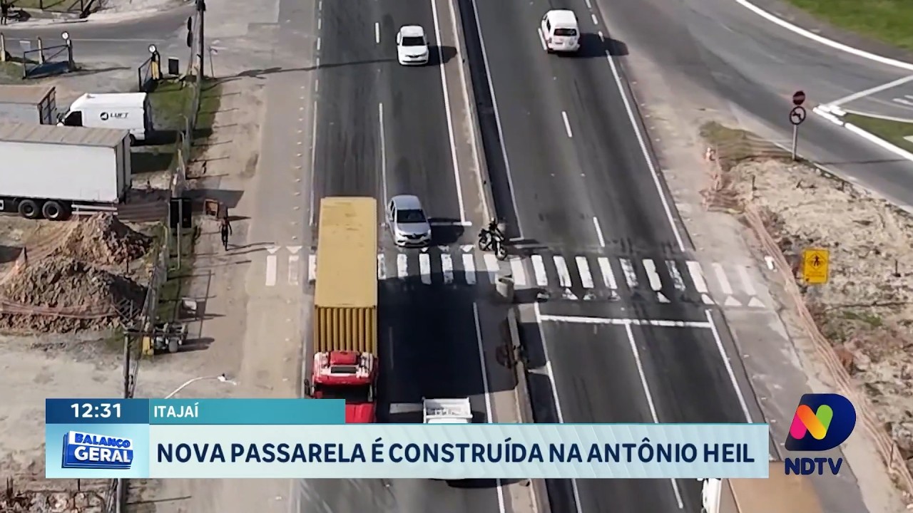 Itajaí ganha nova passarela na Rodovia Antônio Heil para pedestres