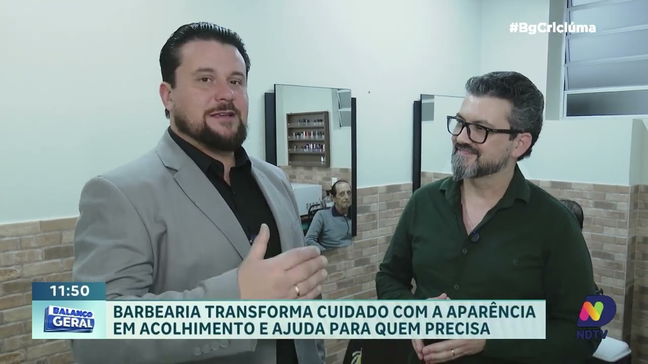 Barbearia de Criciúma transforma cortes de cabelo em solidariedade
