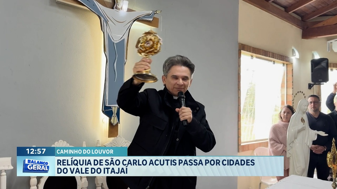 Relíquia de São Carlo Acutis passa por cidades do Vale do Itajaí