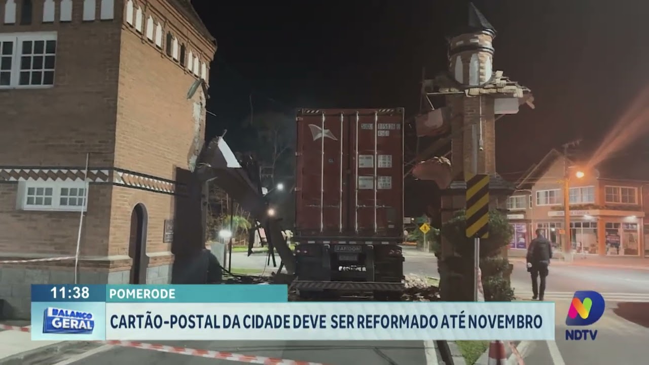 Pomerode: portal cartão postal da cidade deve ser reformado até novembro.