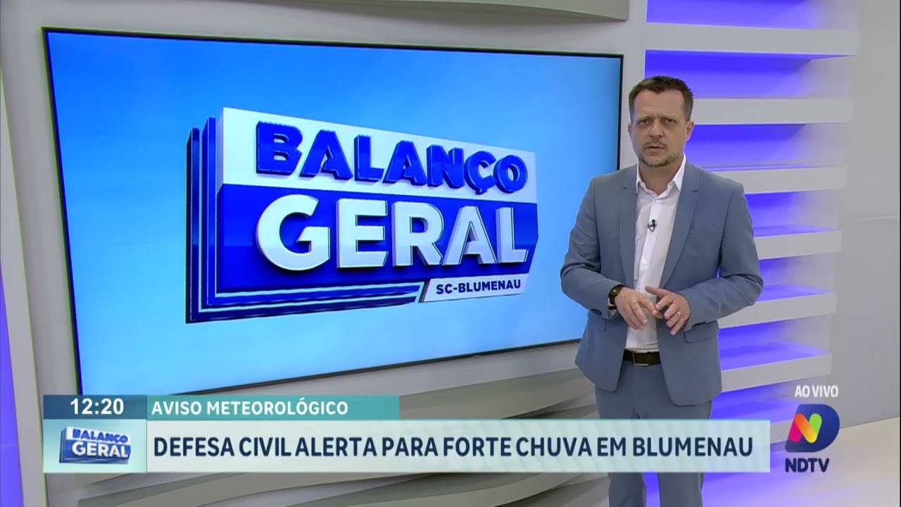 Aviso meteorológico: Defesa Civil alerta para forte chuva em Blumenau