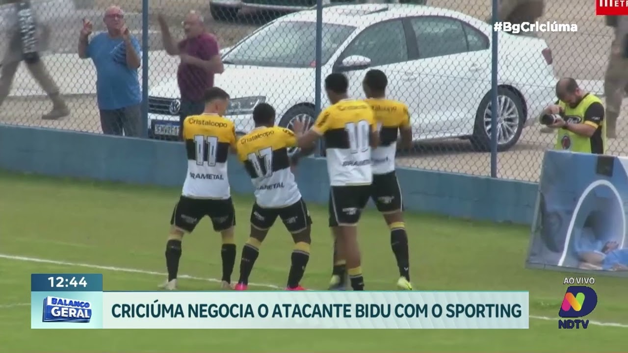 Criciúma negocia atacante Bidu com o Sporting, de Portugal