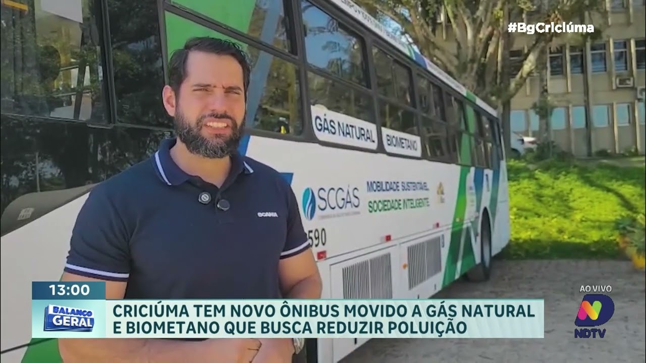 Criciúma ganha ônibus a gás natural e biometano para reduzir poluição
