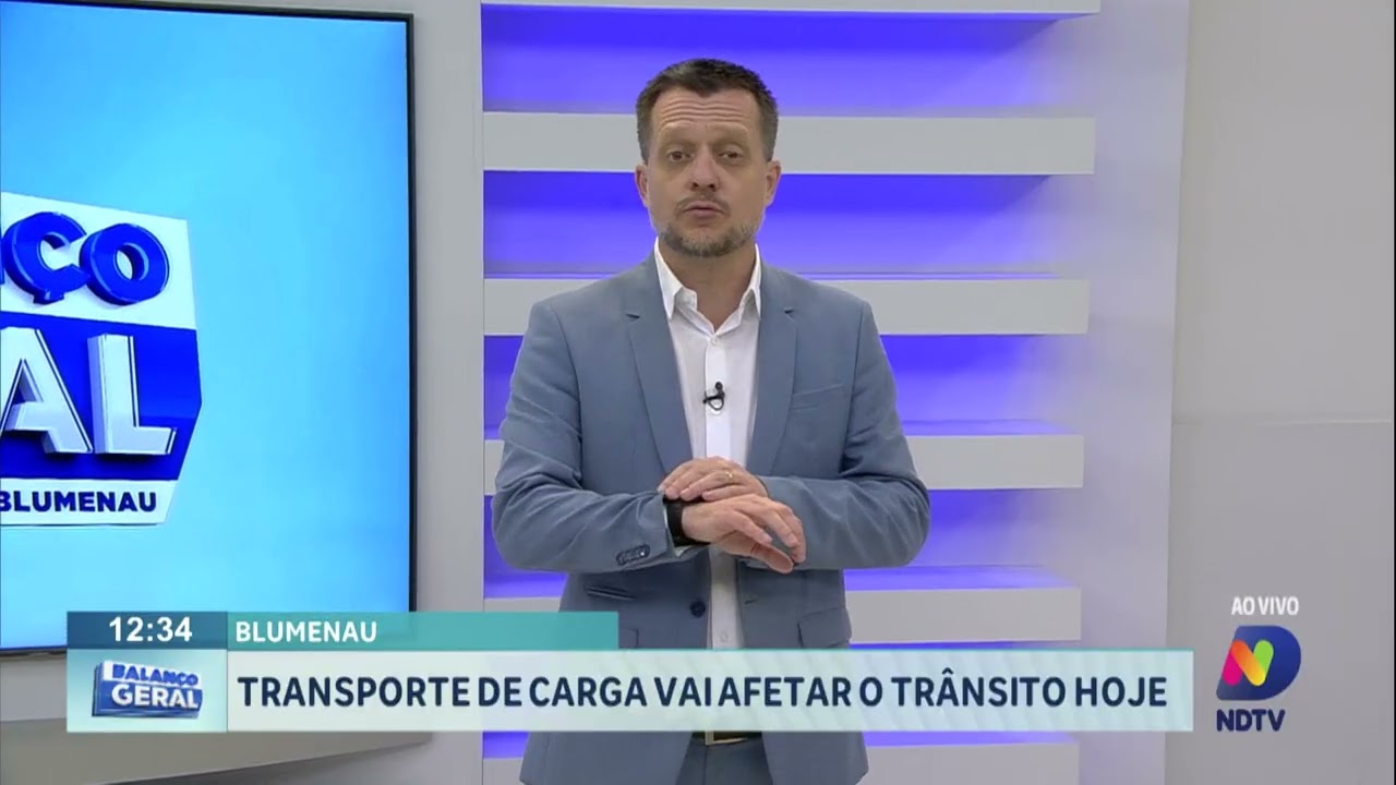 Blumenau: transporte de carga pesada vai afetar o trânsito nesta quinta feira.
