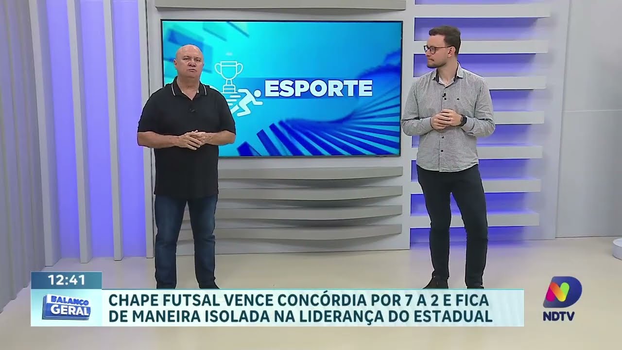 Chape Futsal goleia Concórdia e dispara na liderança do Estadual