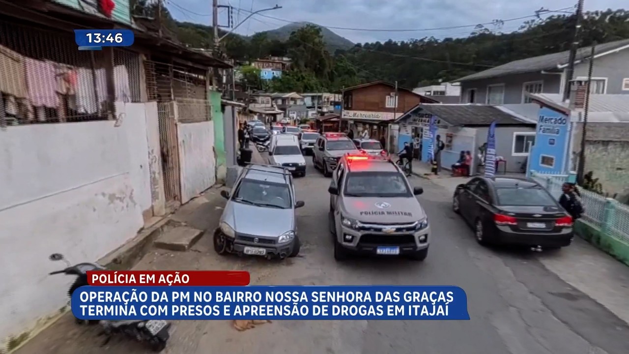 PM realiza operação contra o tráfico e prende suspeitos em Itajaí