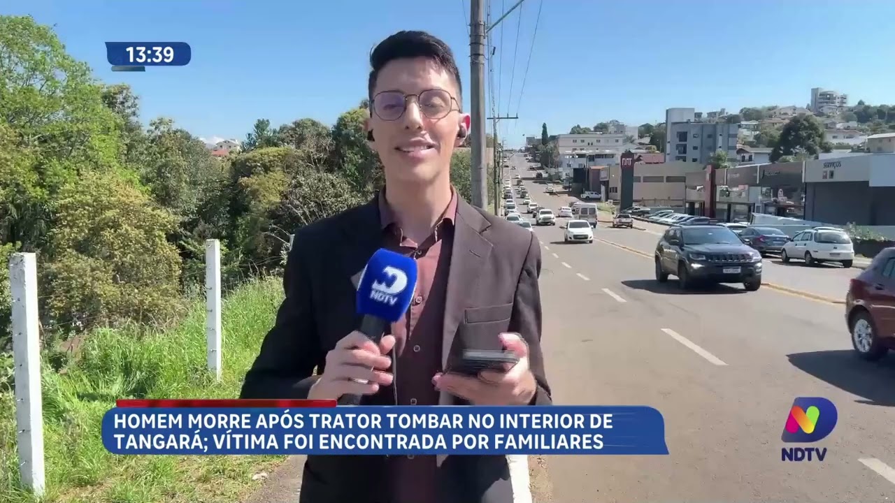 Homem morre após ficar preso sob trator que tombou em Tangará