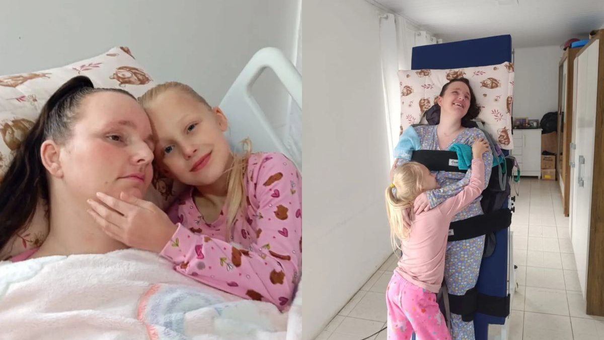 Menina de 7 anos que mudou rotina para cuidar da mãe após AVC em SC enfrenta desafio de saúde e mobiliza corrente de boa energias