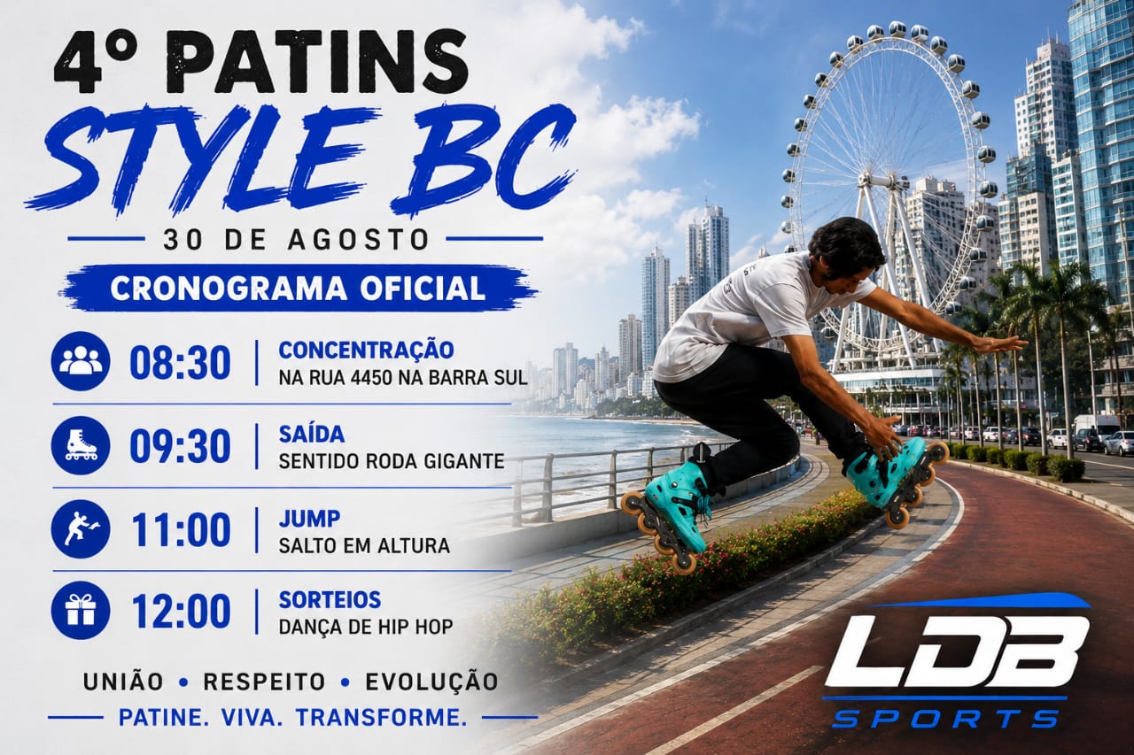 4º Patins Style BC reúne patinadores e celebra esporte, amizade e transformação em Balneário Camboriú |