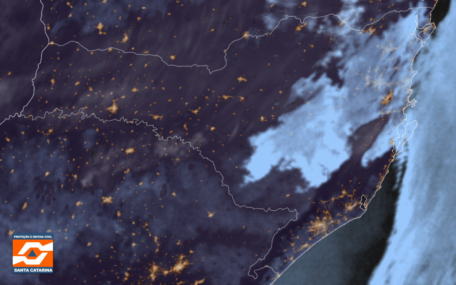 Monitoramento Meteorológico DC/SC 27/08 23:35 - Secretaria de Estado da Proteção e Defesa Civil de Santa Catarina