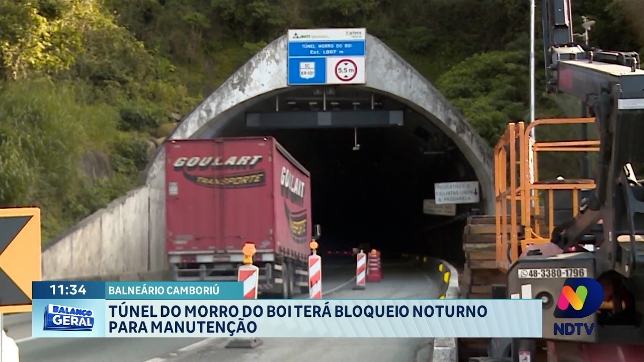 Túnel do Morro do Boi terá bloqueio noturno, Navegantes têm novidades no trânsito regional