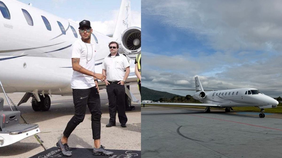 Avião de Neymar capaz de atravessar continentes sem abastecer pousa em aeroporto de SC