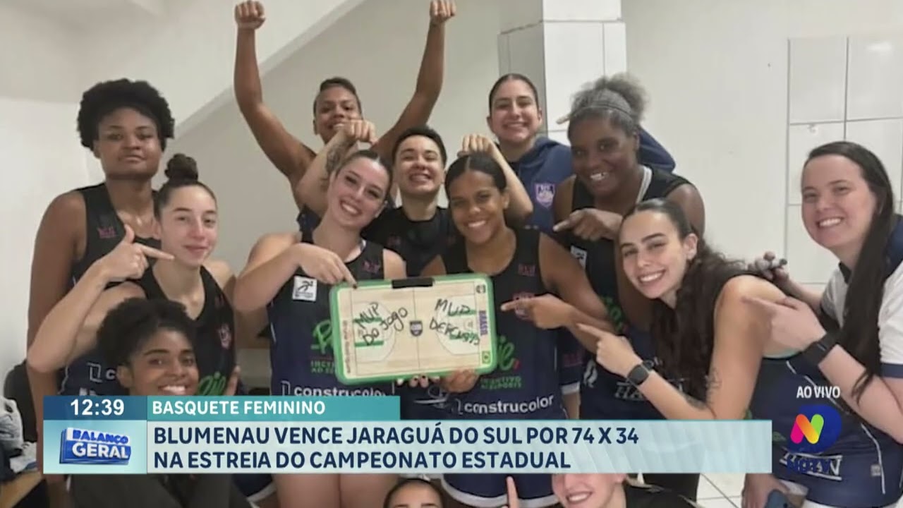 Basquete feminino: Blumenau vence Jaraguá do Sul por 74 x 34 na estreia do campeonato estadual
