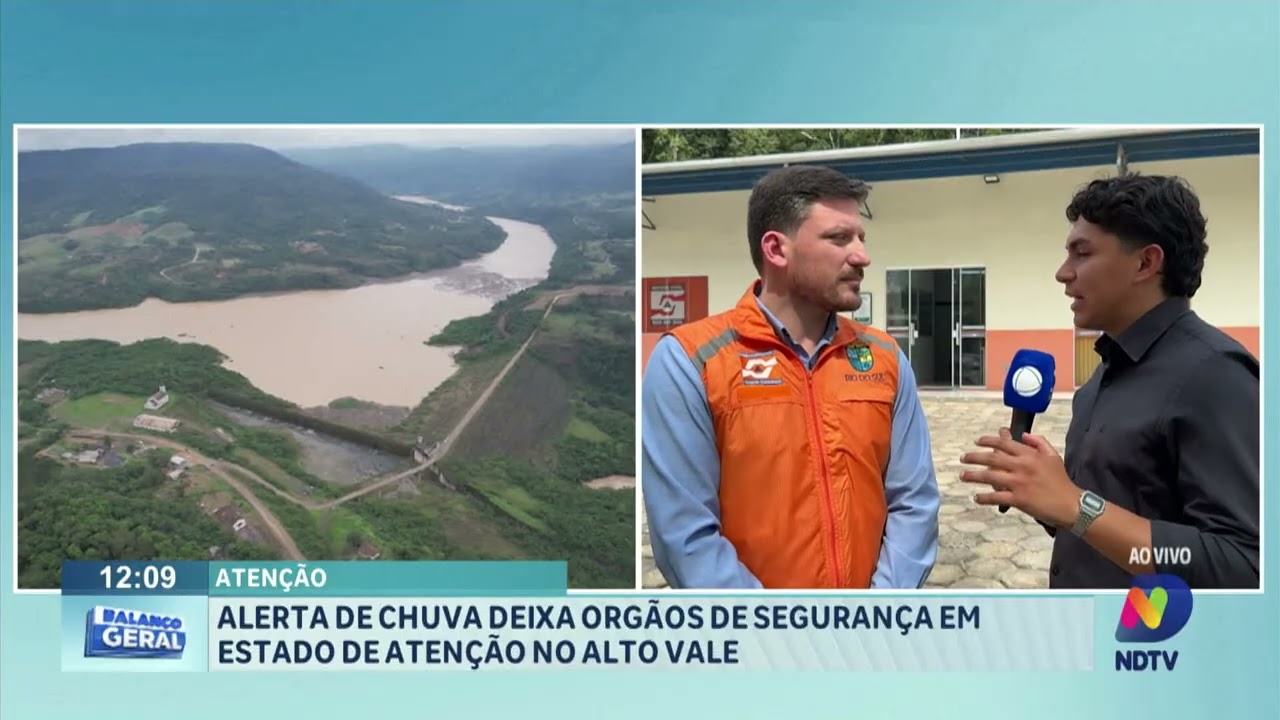 Alerta de chuva deixa órgãos de segurança em estado de atenção no Alto Vale
