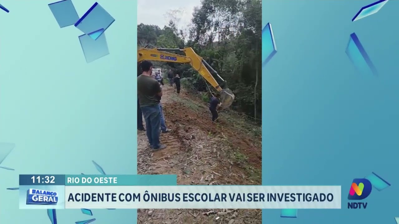Rio do Oeste: acidente com ônibus escolar vai ser investigado