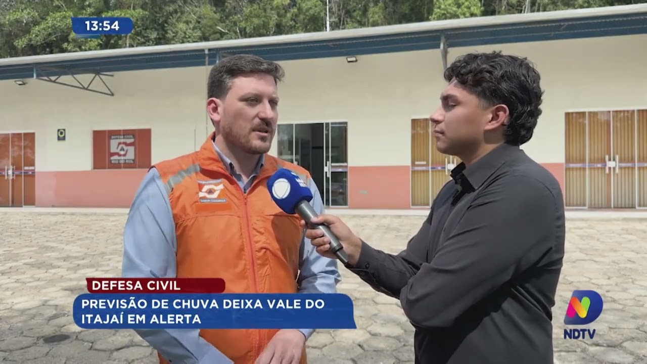 Defesa Civil: previsão de chuva deixa Vale do Itajaí em alerta