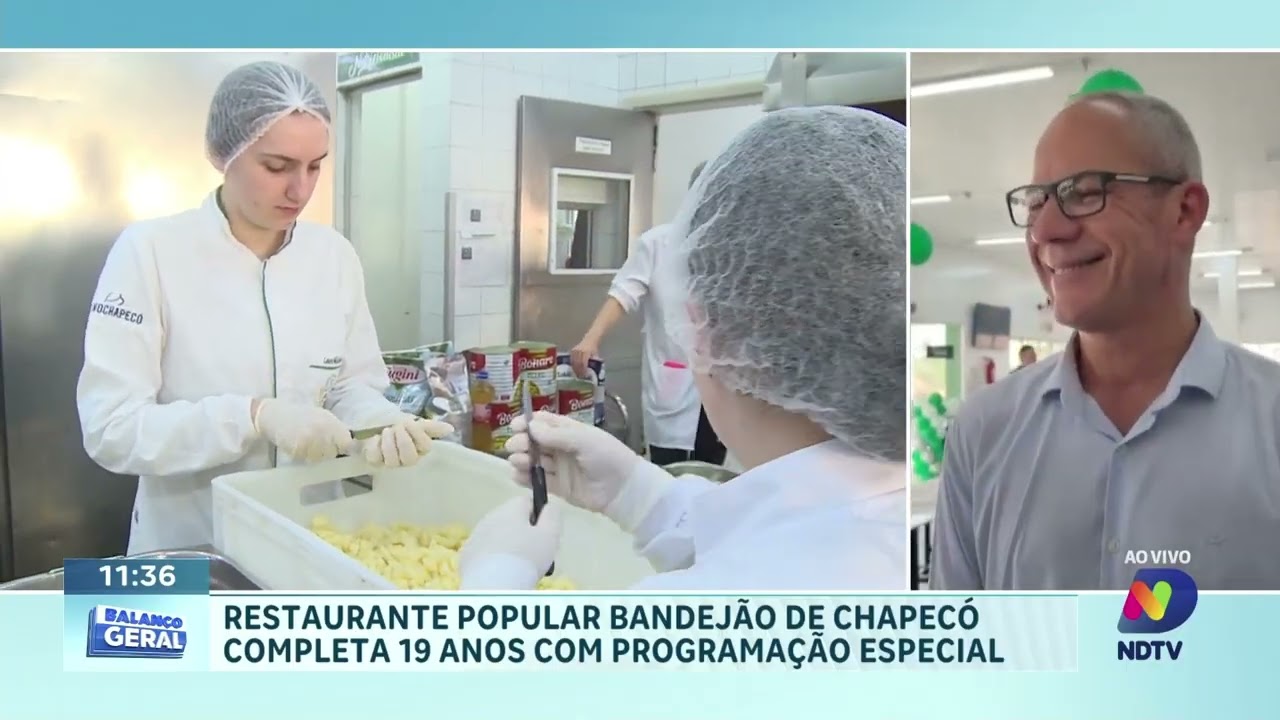 Bandejão de Chapecó completa 19 anos com almoço e música ao vivo