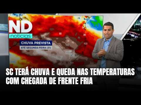 Frente fria avança e provoca chuva e variação de temperaturas em SC